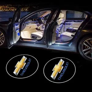 2pcs Car Door LED Light Welcome Lamp, Wireless Laser Projector for Chevrolet Cruze Lacetti Sonic Spark Sail Aveo T250 Orlando