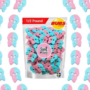 Bubs Sour Dizzy Skulls - 1/2 Pound Bag - Soft Sour Candy - Swedish Candy Snack Sweet Bubs Sour Dizzy Skulls - 1/2 Pound Bag - Soft Sour Candy - Swedish Candy Snack Sweet