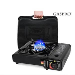 GASPRO Portable Butane Camping Stove 7800 BTU Single Burner, Camping Cooktop with Carry Case, Automatic Ignition Outdoor Cooking Stove with Safety Lock for Camping, Hiking, Tailgating & Emergency