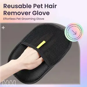 Reusable Pet Grooming Glove, Sticky Roller Brush Tool for Dogs & Cats, Efficient Hair Removal Accessory, Essential Pet Care Equipment