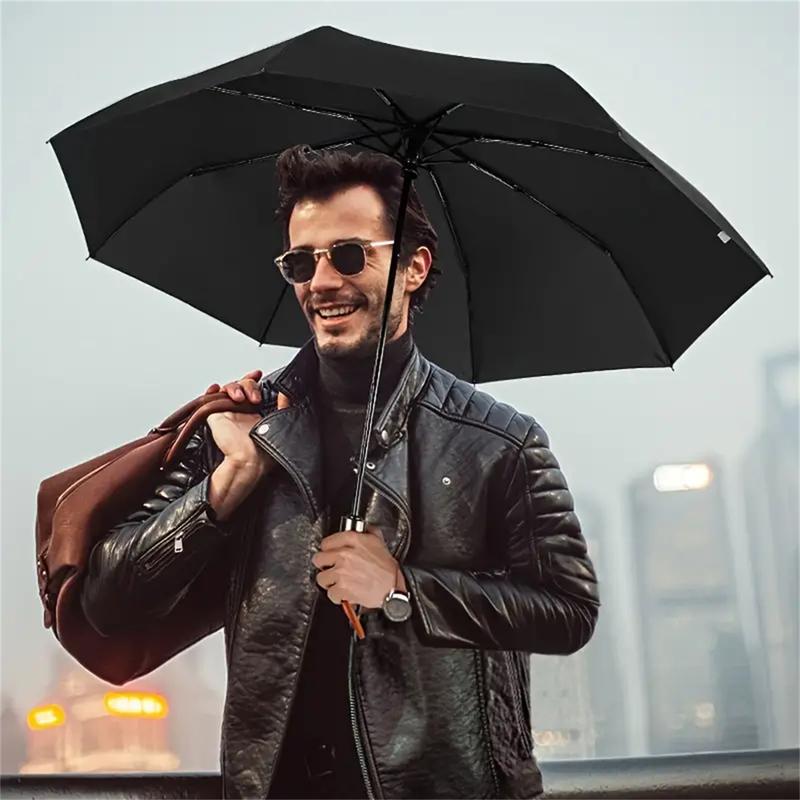 Personalized Creative Skull Handle Windproof Umbrella - 8-Rib, Waterproof, Large Coverage, Auto-Open, Folding, Rain/Sun Use, Unisex Suits Many Styles, Windproof Hold, Business-Ready Everyday Outdoor Tool, Multi-Size