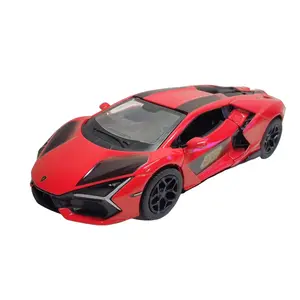 KINSMART 1:38 Scale Livery Edition Lamborghini RevueLotto Die Cast Metal Model Toy Car, Red, Dimensions: 5 Inches Length, 2 Inches Width, 1.25 Inches Height
