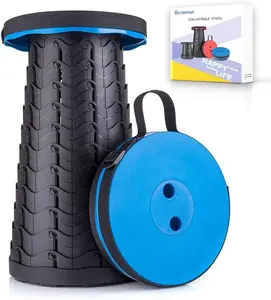 Collapsible Telescoping Stool | Portable Folding Seat for Adults, 400 lb Capacity | Lightweight Travel Stool