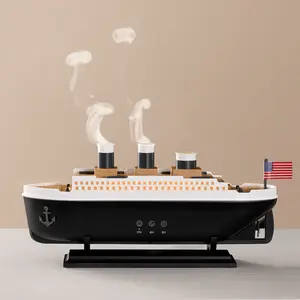 Titanic Humidifier 250ml Essential Oil Diffuser Cool Mist Ultrasonic Aroma Aromatherapy Diffuser with Remote Control 7 Light 2 Mist Mode Auto Shut-Off for Bedroom Office Hotel
