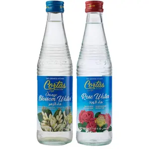 Cortas Combo Pack - Rose Water 10 Fl. Oz. & Orange Blossom Water 10 Fl. Oz - Total 2 Bottles