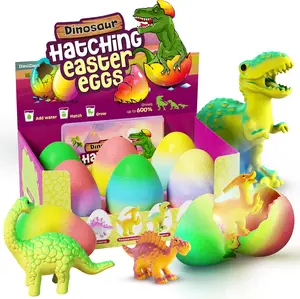 6pcs Hatching Growing Dinosaur Eggs with 6 Dinosaurs, Water-Activated Expansion Toy, Safe Fun Magic Transform Experience, Perfect for Easter & Birthday Gifts
