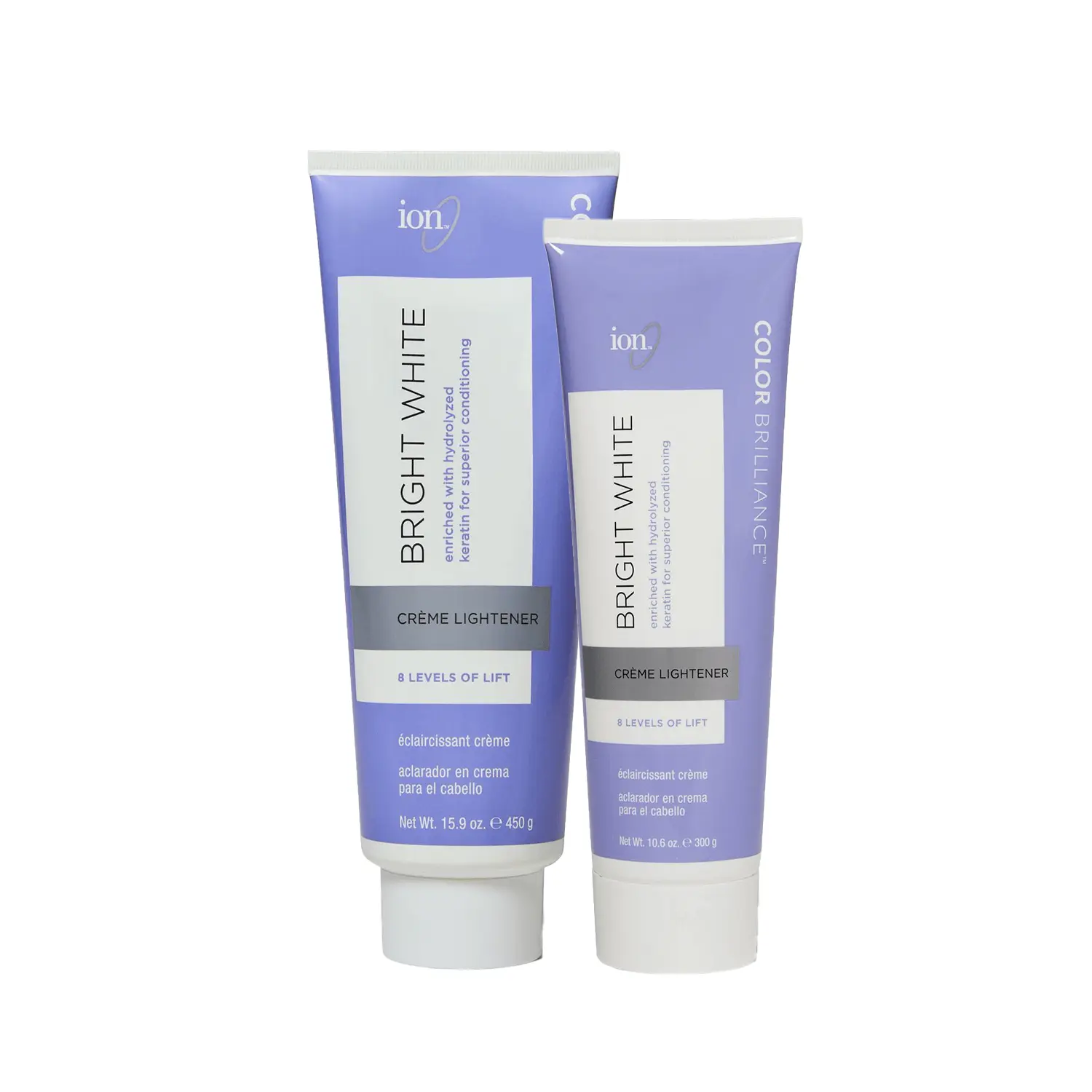 ion Bright White Creme Lightener, Cream Hair Bleach, Lifts up to 8 Levels, For All Hair Types, Contains Hydrolyzed Keratin