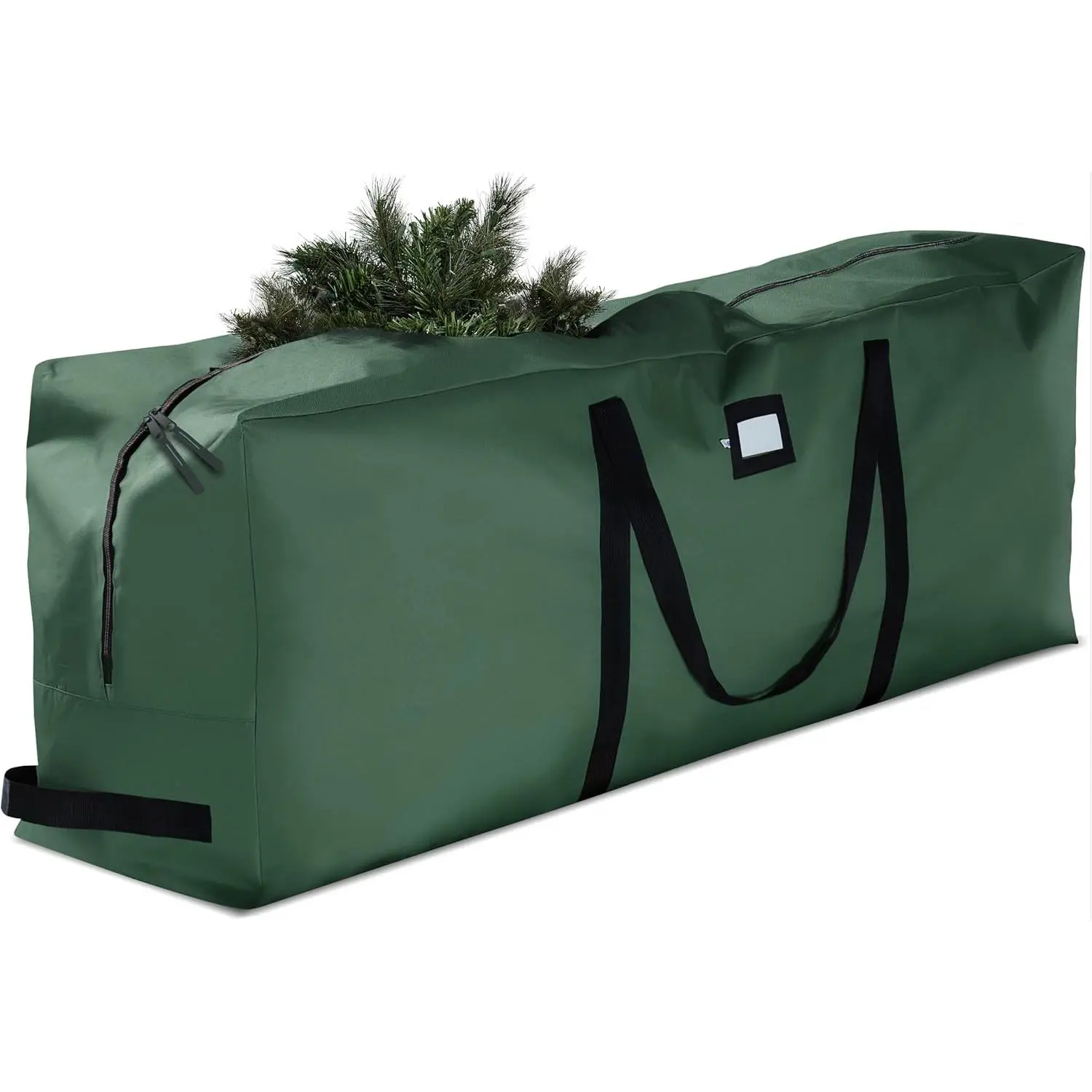 Large Christmas Tree Storage Bag - Fits 9 Ft Artificial Trees -  Proof 600D Oxford Fabric  Christmas Tree Bag For Storage Box For Xmas - , Durable Handles - Card Slot - Green