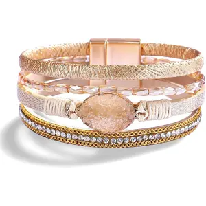 choice of all Leather Bracelets for Men Women Heart Wrap Bracelets Boho Trendy Western Jewelry Cowgirl Outfits Gifts Birthday Gifts