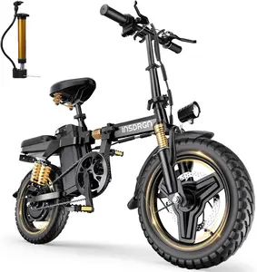 14" Folding Electric Bike for Adults, Peak 1500W Motor,20MPH Max Speed,48V 16Ah Removable Battery Electric Bike, 35/62Miles Max Range, UL 2849 Certified E Bike