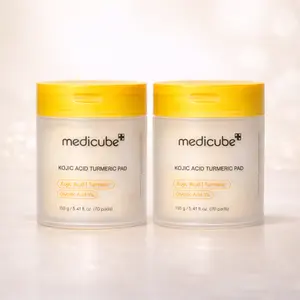 Medicube 3% Glycolic Acid Turmeric Kojic Acid Pad, Oil Control Pore Minimizing Exfoliating Toner Pads for Oily Combination Skin