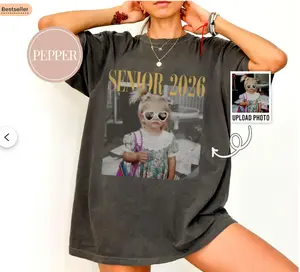 Personalised Senior 2026 Shirt, Custom Photo Senior Tee, Class of 2026 Top, Graduation Tee, Senior Gift, Proud Senior Tee