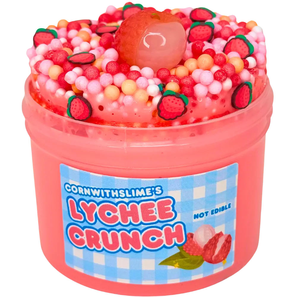 Lychee Crunch 8oz Slime Floam Texture Scented Lychee Sorbet