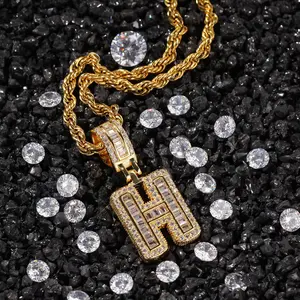 18K Initial Letter Necklace Gold for Women,A-Z Pendant Initial Necklace with 24 Inch Rope Chain Name Letter Necklaces Jewelry Cifts