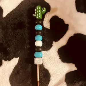 Cactus Beaded Crochet Hook (Size H)