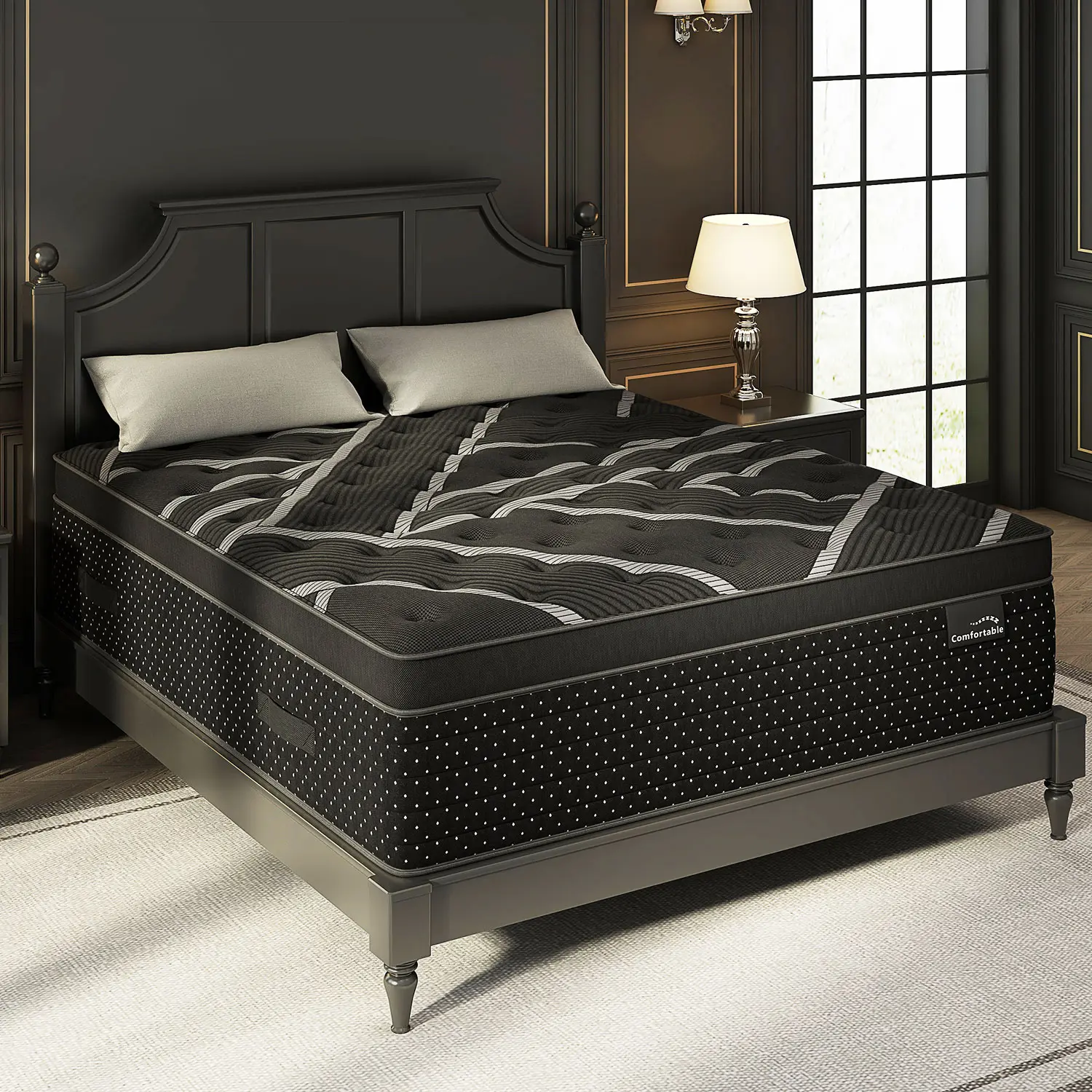 12/14 Inch Gel Memory Foam Mattress Hybrid Pocket Spring Twin Full Queen King Bed Mattress In A Box, Euro Top Medium Firm for Back & Lumbar Support, Individual Pocket Spring Bed for Motion Isolation & Fiberglass Free