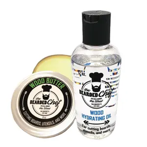 Butcher Block Hydrating Oil and Wood Butter Combo for Butcher Blocks, Cutting Boards and Wood Utensils