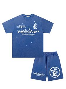 Men's Summer Tropical Casual Two-Piece Set, Short Sleeve Tee & Shorts, Trendy Fashion Design, Perfect for Daily Wear, Clothes, Shortsleeve