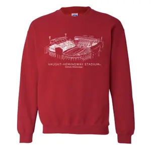 Ole Miss® Vaught-Hemingway Stadium™ Crewneck - Red