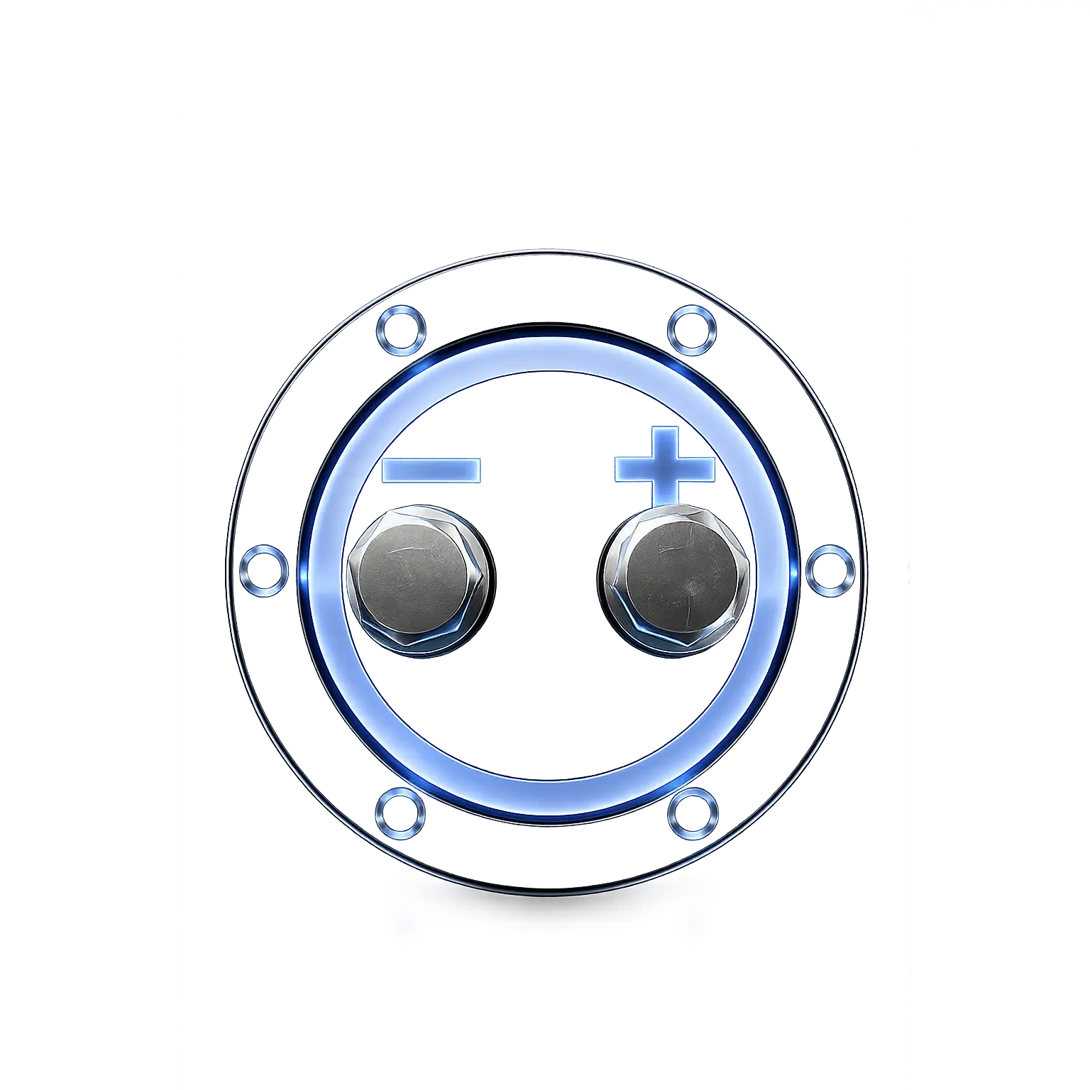 Round Audio & Video Speaker Terminal - 12ga, 2” Cutout, Thick Wire Gauge Accessory for Subwoofers, Phone Connections