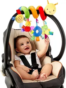 Baby Crib Hanging Rattles Toys, Carseat Toys Hanging Rattles Spiral Stroller Crib Cot Toy Spiral Toy Pram Hanging for Babies Boys and Girls