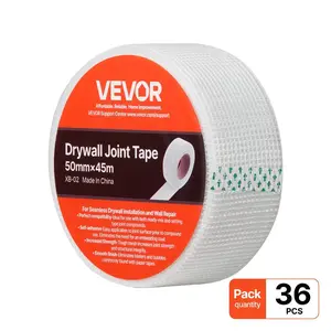 fathersdaygift VEVOR Drywall Mesh Tape, 1.97 inch Wx 147.64 ft L Self-Adhesive Fiberglass Drywall Joint Tape, 36 Rolls Dry Wall Patch for Easy Sheetrock Ceiling Crack Repair, to Achieve Smooth Even Wall Surface