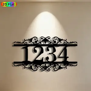 1pc Vintage Number 1234 Metal Wall Art,Vintage Number 1234 Statue Mural, Ideal Gift for New Year, Christmas, House Number Enthusiasts, Rust-Resistant Metal Wall Decor Wall Sculptures, Perfect for Entryway Wall & Garden Fence Decor Enthusiasts