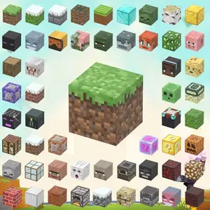Minecraft Pixel Cubes Building Blocks, 38pcs/set DIY Building Blocks Toy, Micro Creative Toy, DIY Assembly Toy for Adults & Teens