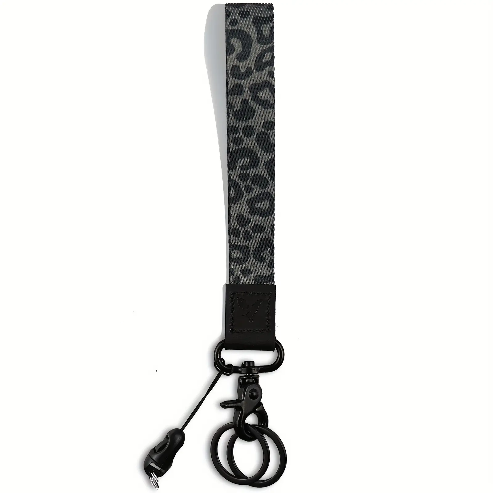 Mobile Phone Lanyard Fashion Wrist Black Leopard Strap Keychain Lanyard for Wallet Keys Keychain Hanging Rope Cell Phone Strap