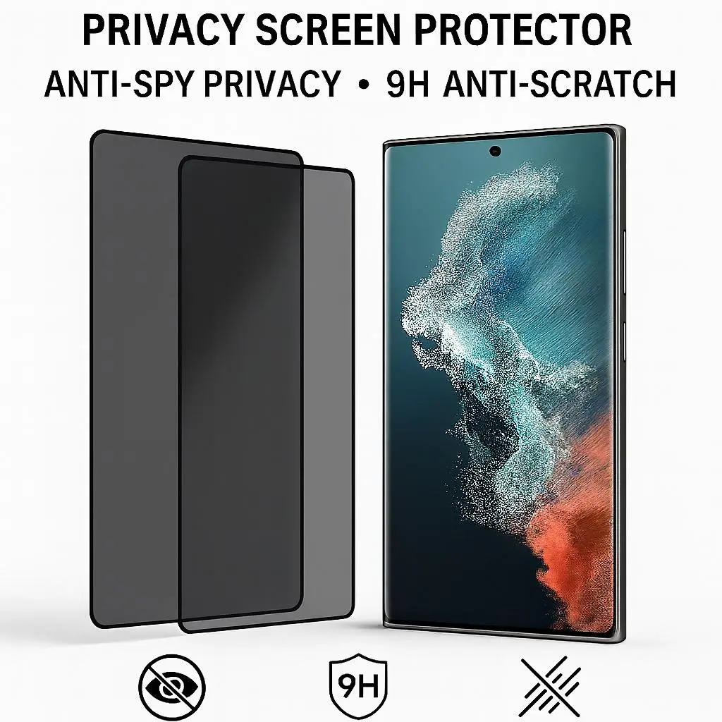 Galaxy S24 Ultra Privacy Tempered Glass – Anti-Spy, Anti-Scratch, Easy Install