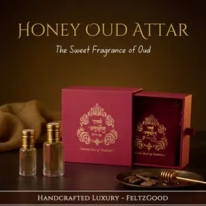 Honey Oud Attar - All-Natural Unisex Fragrance, Non-Toxic Unisex Fragrance, Alcohol-Free Arabian Perfume Oil