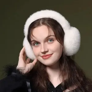Foldable and adjustable winter warm earmuffs, stylish earmuffs, windproof and cold-resistant thick lining for winter, lightweight and foldable plush comfortable earmuffs for men and women, ideal for outdoor travel, Ear Protectors