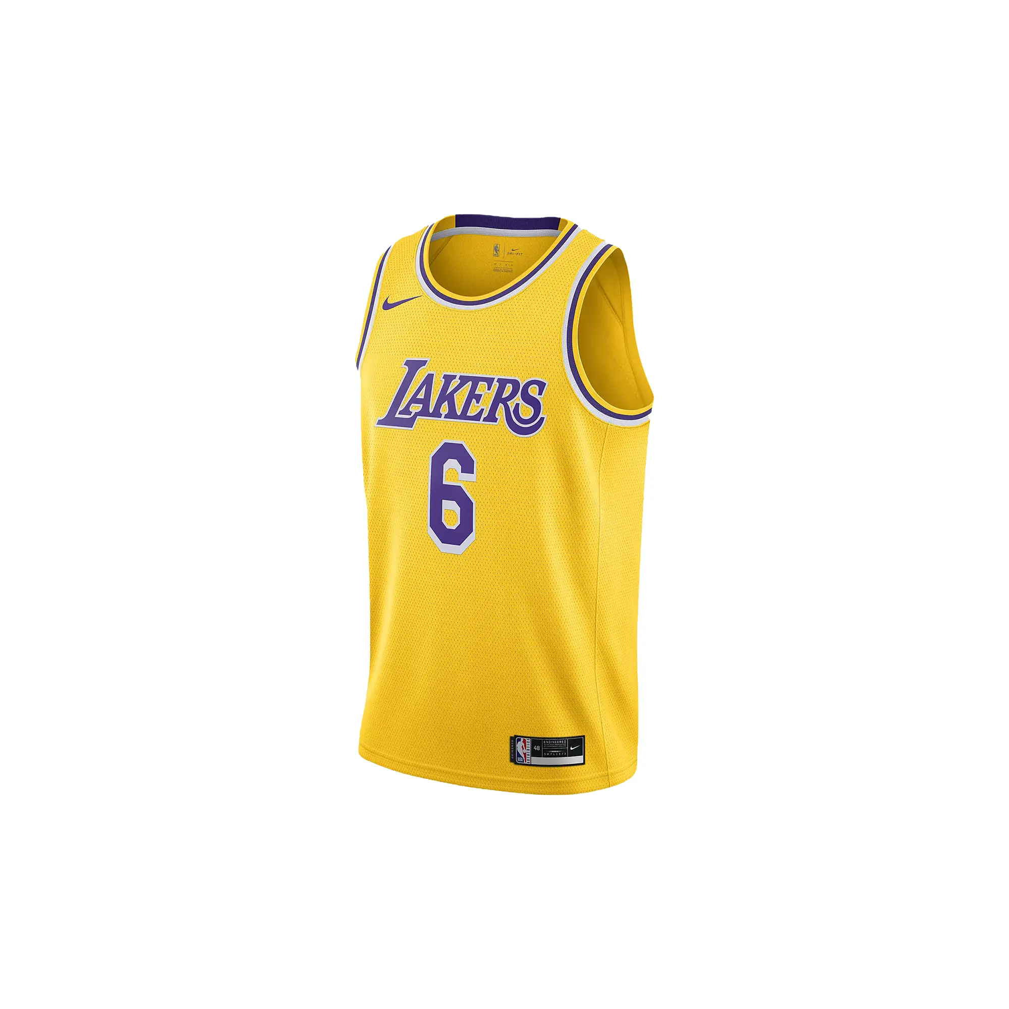 LA LAKERS LEBRON JAMES #6 ICON SWINGMAN JERSEY "Yellow" CW3669 738