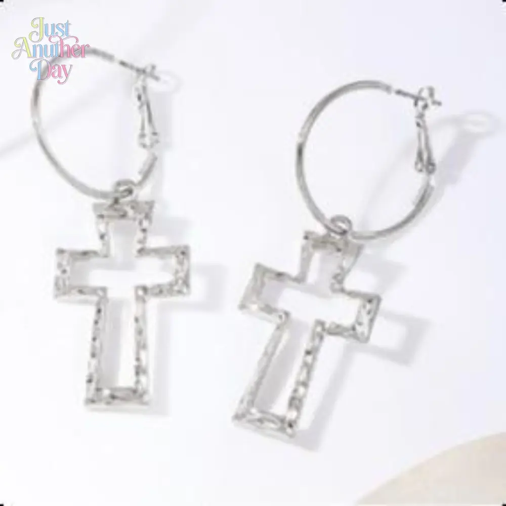 Cross Shape Dangle Type Earrings, 1 Pair Vintage Chic Jewelry, Ideal Gift for Girlfriend (Sports & Outdoor, Camping & Hiking, Picnicware Accessory)