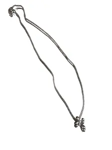 Pre-owned Tiffany and Co. Elsa Peretti Sterling Silver Cross Pendant Necklacen 15"