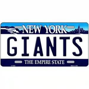 Giants New York State Novelty Metal License Plate