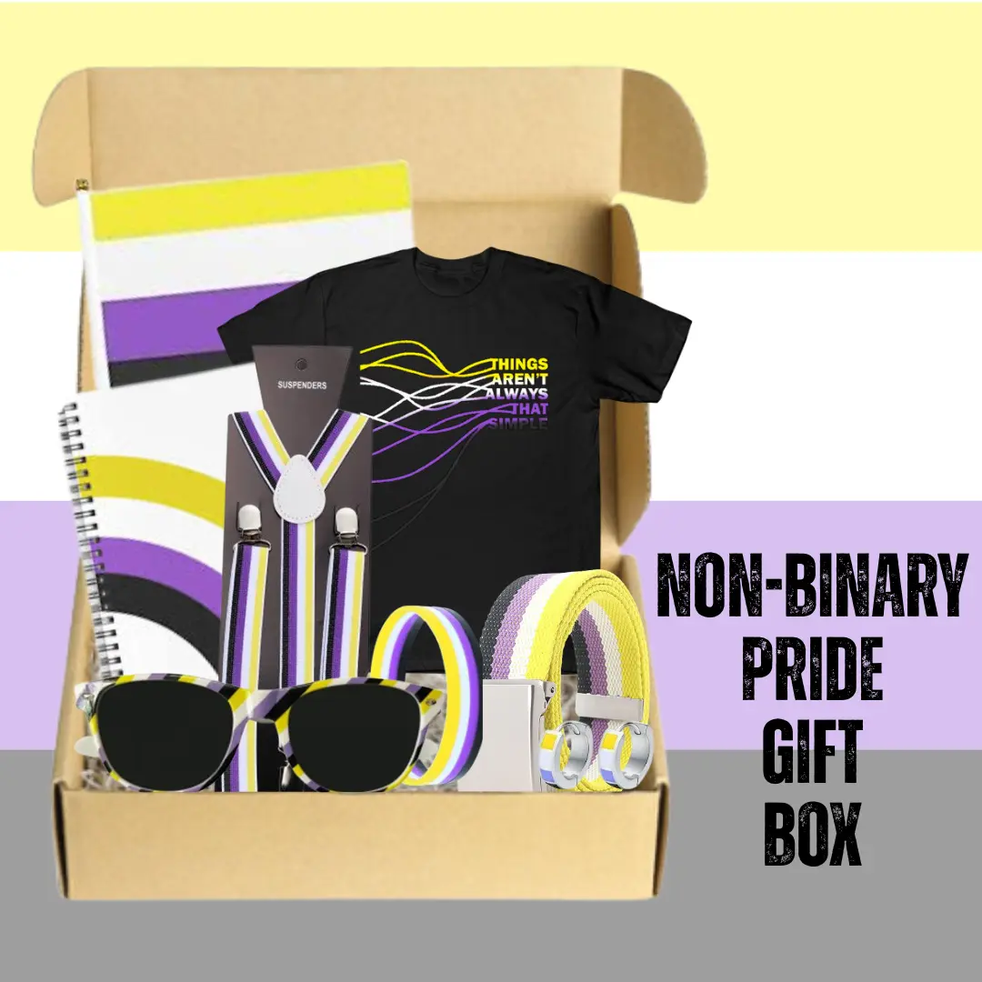 Nonbinary Pride Gift Box • Curated Enby Apparel, Jewelry & Pride Accessories