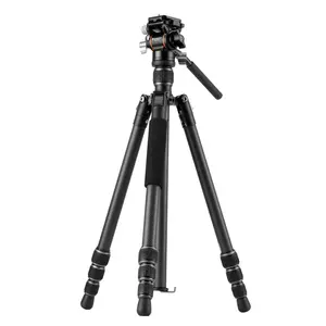 Vanguard Vesta GO 234 CV10 Carbon Travel Tripod w/ Counterbalancing Video Head Ultra-Compact Fluid 2-Way Head for Photography & Smartphone Photography
