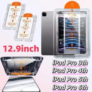 2-Pack HD Tempered Glass Screen Protector for iPad Pro 12.9 Inch, 9h Hardness, Durability, Easy Install, Anti-Scratch, No Dust, No Bubbles, Tablet Protector, Tech Accessories