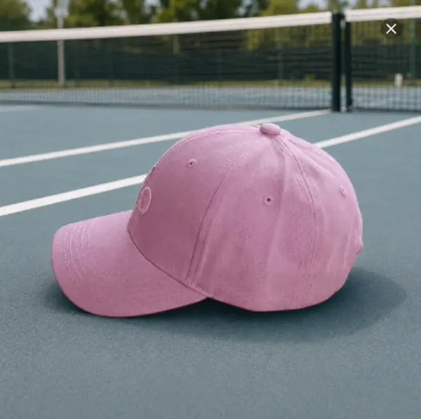 Pink Performance District Off-Duty Trucker Hat - 100% Polyester Black Baseball Cap with White Letters, Sun Protection, Durable Woven Minimalist Outdoor Headwear for Running & Activities