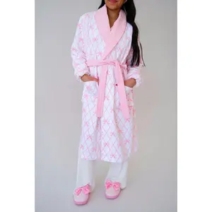 JustKass Bow Robe in White