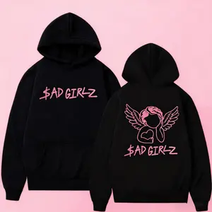 Junior H x Anti Social Club Hoodie - Sad Girlz Collection - Double-sided Graphic Sweatshirt - Soft Fleece Lining - Unisex Streetwear - Trendy Casual Wear