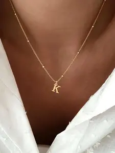 Initial Necklace, Fashion Jewelry Gift, A-Z Personalized Name Pendant, for Women Girls, Daily Wear Couple Gifts, Initial Letter Necklace