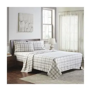 Superior Plaid Flannel Cotton Deep Pocket SheetSet, Twin