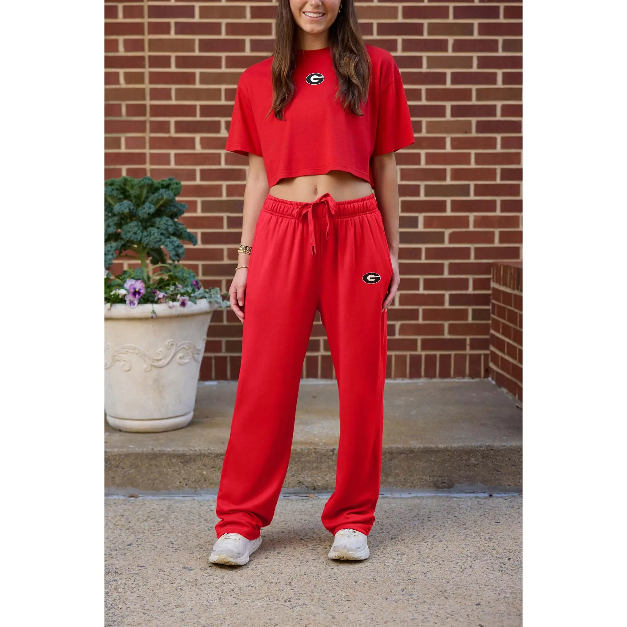 Georgia Logo Softest Fleece Straight Leg Womens Sweatpant