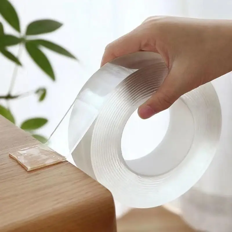 Heavy Duty Double-Sided Acrylic Adhesive Tape - 9.84 FT x 1.18 in Maximum Strength Preglued No Glue Needed Mounting Tape for DIY Users, Removable, Reusable, No-Residue, Weather-Resistant, Indoor/Outdoor Walls