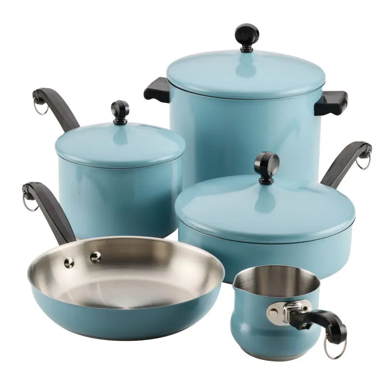 8-Piece Stainless Steel Anniversary Edition Cookware Set, Stainless Steel Pans, Frying Pan
