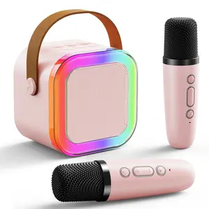 Niskite Mini Karaoke Machine With Wireless Microphones:  Professional Singing Machine For Kids Adults - Portable Bluetooth Speaker For Travel Birthday Party