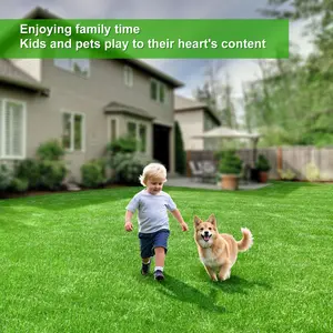 3ft x 16ft Premium Artificial Turf Mat with Drainage Holes. Thick Fake Grass with Rubber Backing, Ideal for Indoor/Outdoor Pet Patio & Balcony Decor(Grass height 0.6 inches/1.5cm)