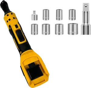 Ratchet Wrench Kit for Dewalt 20V Battery, 45 Ft-lbs 3/8" Power Ratchet Wrench Ratcheting Wrench Tool Kit, 8PCS Sockets, Extension Bar, 1/4" Adaptor, Variable Speed Trigger(Tool Only)